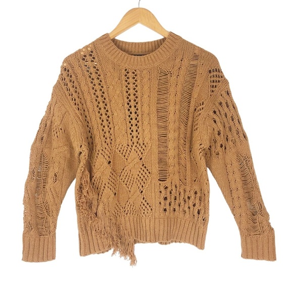 New with Tags 360 Cashmere Women’s Carmel Tenley Cable Knit Neutral Soft Sweater - Picture 4 of 16